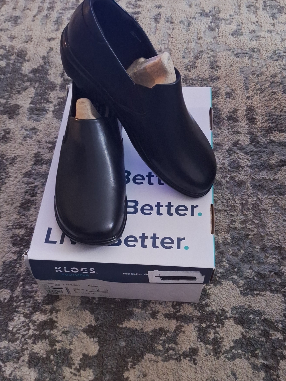 Klogs Women’s Black Slip-On Work Loafers